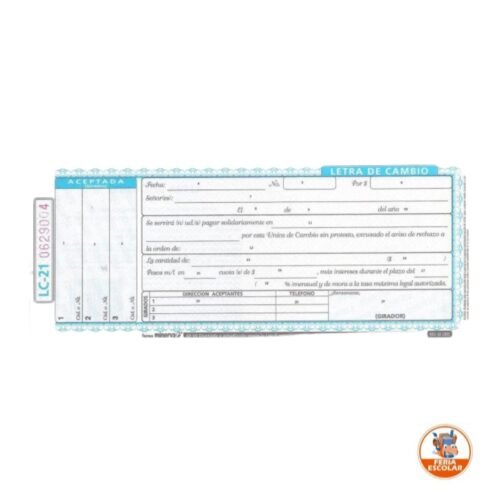 letra de cambio x 100