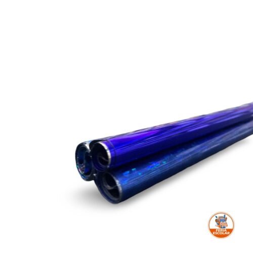papel hologramado x 10 azul
