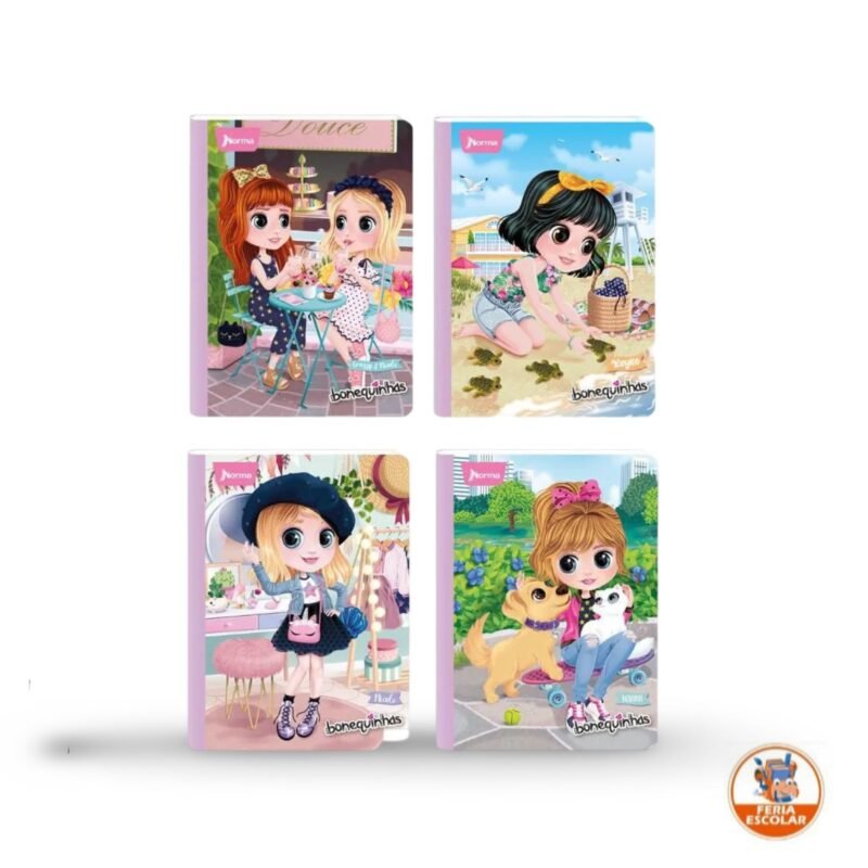 cuadernos cosido - bonequinhas